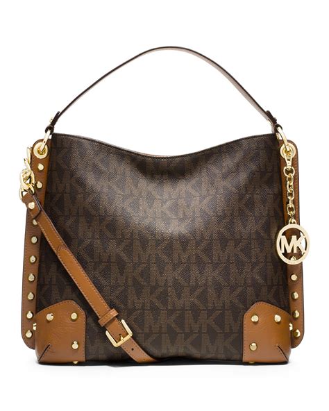 michael kors quinn large satchel brown|Michael Kors handbags.